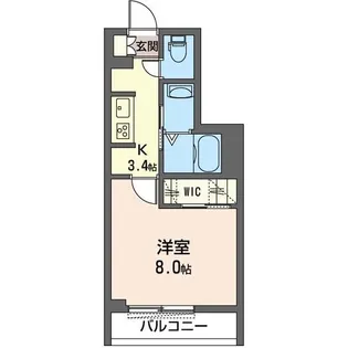 モリス レジデンス【1階】の間取り