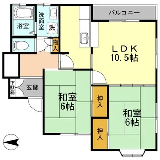 コーポユタカ【1階】の間取り