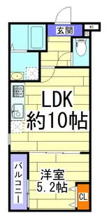 フジパレス西三荘【1階】の間取り