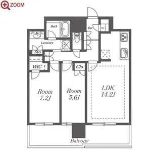 2LDKの間取り画像