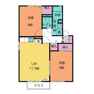 エスポワール星見ヶ丘 A【1階】の間取り