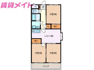 ガーデンヒルF・M・T【3階】の間取り