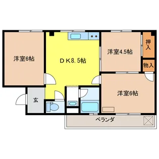 リフォルテほづみ【4階】の間取り