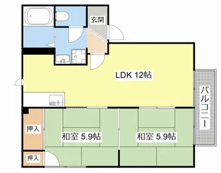 2LDKの間取り画像
