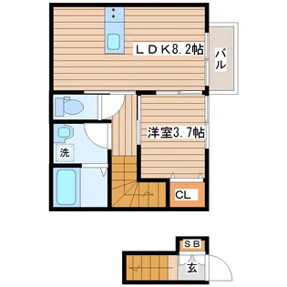 リヴィエールI【2階】の間取り