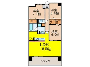コンフォート優【3階】の間取り