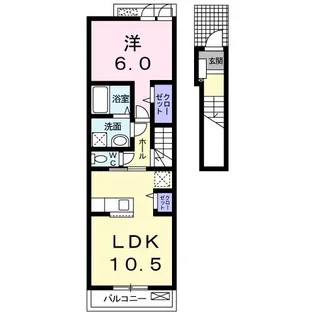 エレガンスI【2階】の間取り