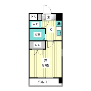 クルーセ広路【1階】の間取り