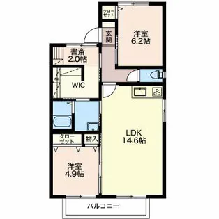 サクスィード21【2階】の間取り