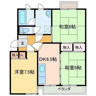 エスポワール八雲【2階】の間取り