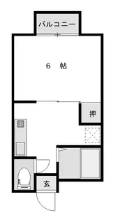 パークハイツ田部A【2階】の間取り