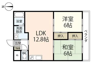 サンピア西原【1階】の間取り