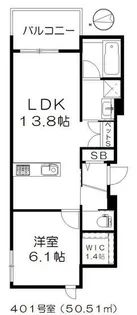 グランウェスト【4階】の間取り