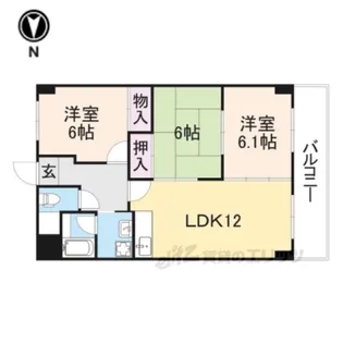 フルール南鈴原【3階】の間取り
