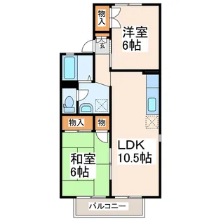アムールビブレ【2階】の間取り