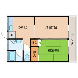 宮崎県都城市年見町【アパート】の間取り