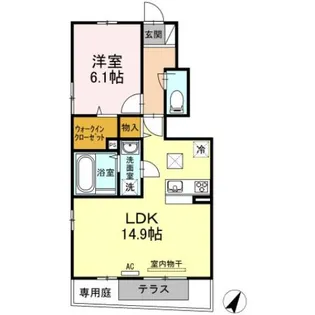 フェリスコート B棟【1階】の間取り