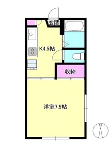東京都八王子市散田町4【アパート】の間取り