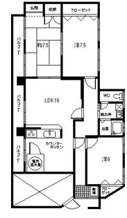 藤崎ビル(伊敷町)3F【3階】の間取り