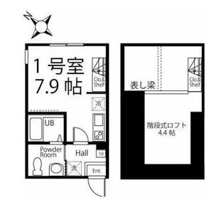 ハーミットクラブハウス 山手レジデンス【1階】の間取り