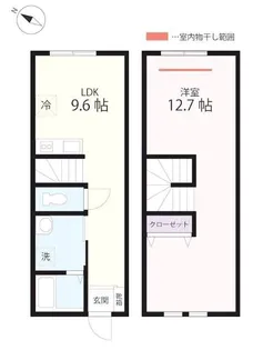 ハーミットクラブハウスCheval【1階】の間取り