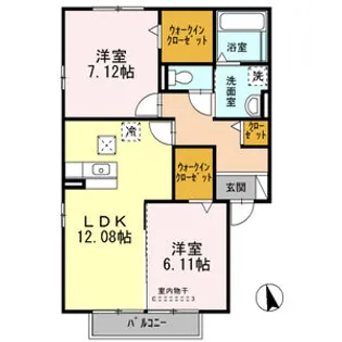 アルカディア永森【1階】の間取り