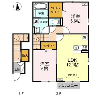 新潟県上越市春日新田2【アパート】の間取り