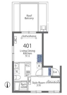 アヴァンタージュ中野EAST【3階】の間取り