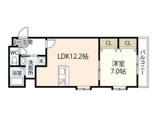 ベリーノ竹屋町【5階】の間取り