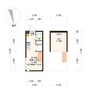 リオノルテ赤羽志茂【2階】の間取り