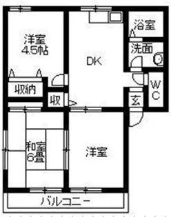 徳島県徳島市大和町1【アパート】の間取り