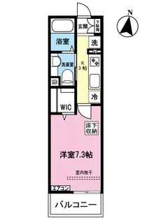 Philia Flats M・I/フィリアフラッツ【1階】の間取り