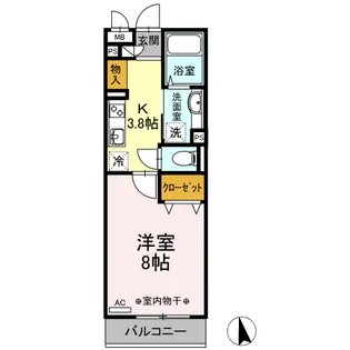 D-roomハピネス【1階】の間取り