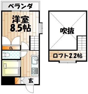 ウインズ浅香II【9階】の間取り