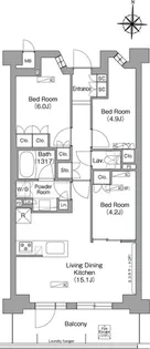 東京都東村山市富士見町1【マンション】の間取り