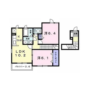 東京都東大和市狭山4【アパート】の間取り