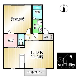 徳島県鳴門市撫養町立岩字七枚【アパート】の間取り