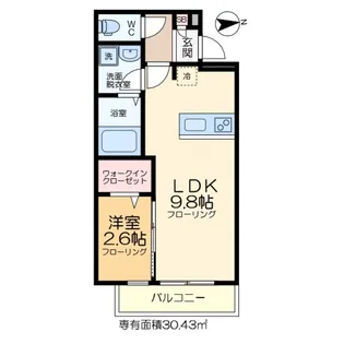 KEIAI RESIDENCE 梅島【2階】の間取り