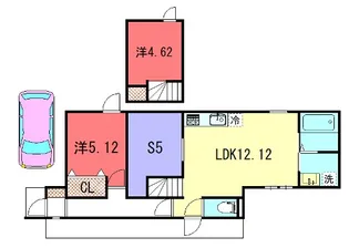BelleLead御所東【1階】の間取り
