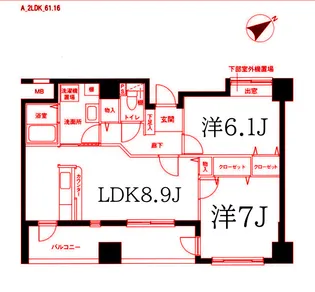 アネシス 横浜【6階】の間取り
