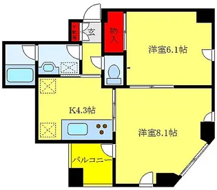 東京都文京区本駒込5【マンション】の間取り