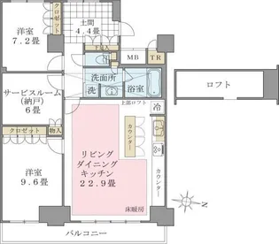 Brillia ist 東雲キャナルコート【14階】の間取り