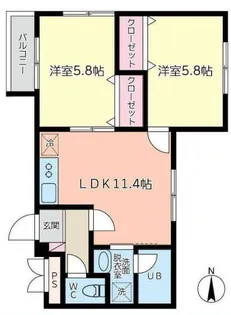 鹿児島県鹿児島市清水町【マンション】の間取り