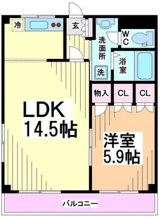 神奈川県川崎市多摩区生田2【マンション】の間取り