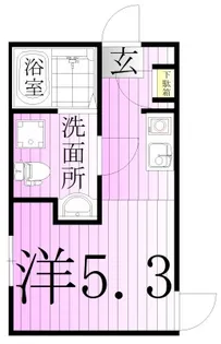 オアシス五反野【1階】の間取り