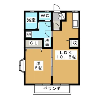 Crest Mutsumino【2階】の間取り
