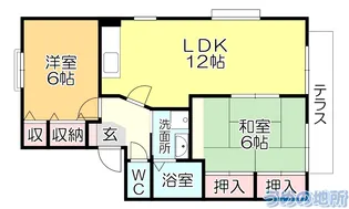 セジュール大善寺B【1階】の間取り