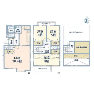 東京都杉並区阿佐谷北1【一戸建】の間取り