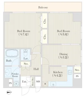 東京都新宿区大京町【マンション】の間取り