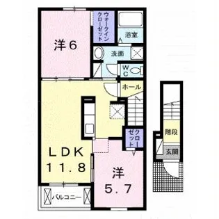 メゾン・ポラリスII【1階】の間取り